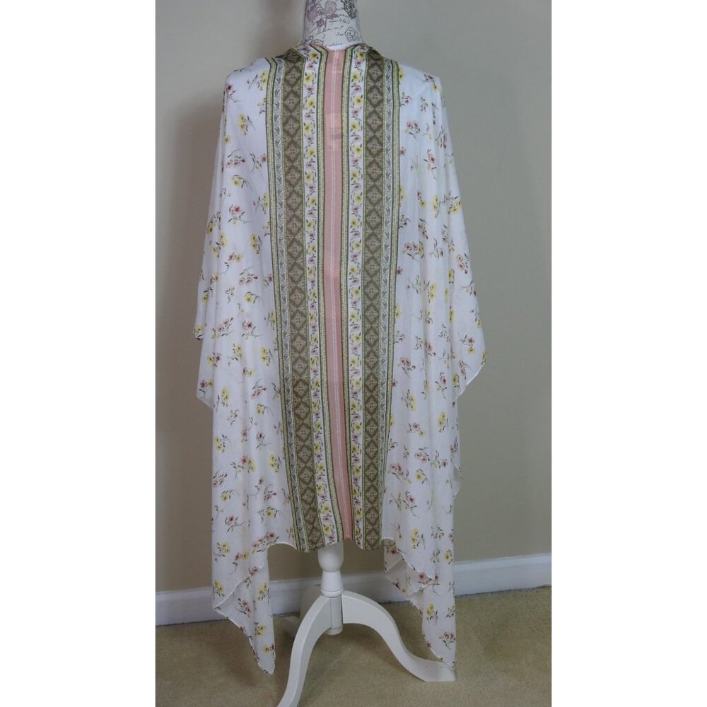 New Est 1946 Kimono Cardigan Skirt Set Boho Floral Duster Maxi Outfit Sz M 3pc - Picture 6 of 14